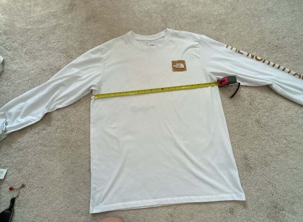 The North Face Men's Long Sleeve Graphic T-Shirt White Size L - Picture 8 of 10